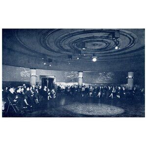 Postcard Chrome era The Hayden Planetarium New York Copernican room Solar System